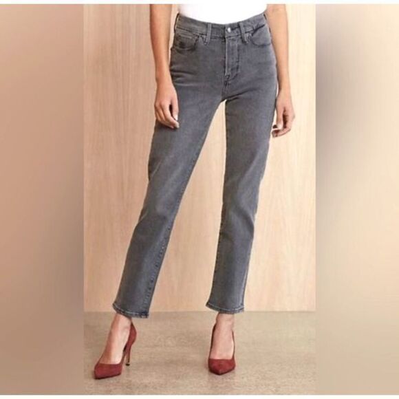 Good American Denim - Good American 14/32 Good Classic Straight Leg Black Denim Jeans